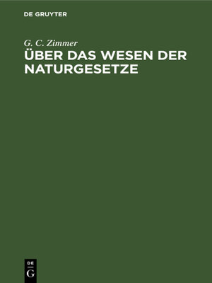 cover image of Über das Wesen der Naturgesetze